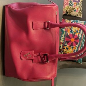 Hot Pink Furla Bowler Bag